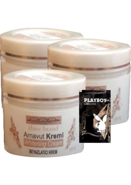 Arnavut Kremi 3'lü Adet Whitens Cream Kremi 100 ml + 1 Adet Jel Hediye