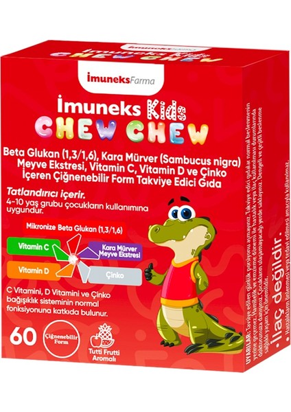 Imuneks Kids Chew Chew Çiğneme Tableti 60 Tablet