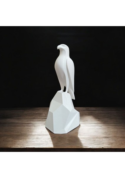 Şahin Biblo Heykel 3D Baskı Masa Üstü Dekor Dekoratif Ev Aksesuarı 15x7x6.5 cm