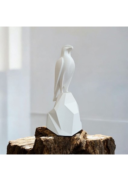 Şahin Biblo Heykel 3D Baskı Masa Üstü Dekor Dekoratif Ev Aksesuarı 15x7x6.5 cm