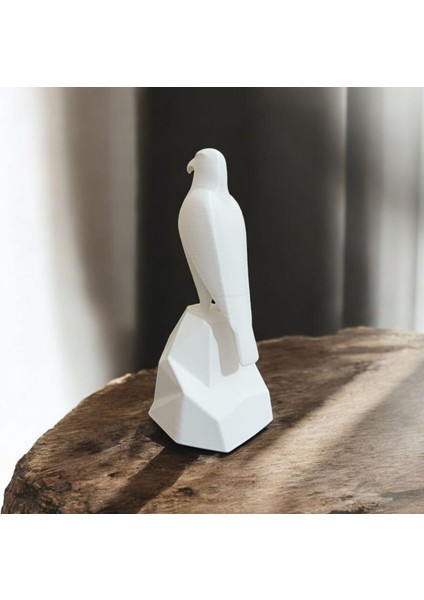 Şahin Biblo Heykel 3D Baskı Masa Üstü Dekor Dekoratif Ev Aksesuarı 15x7x6.5 cm