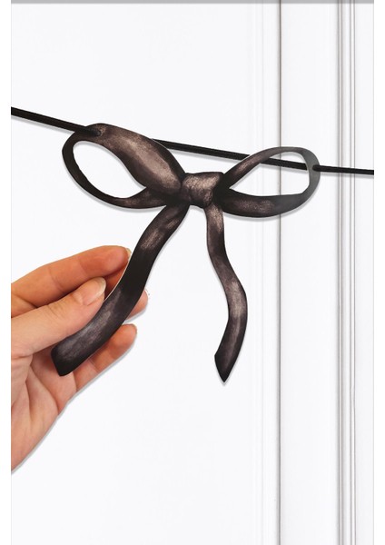 Siyah Fiyonk Iyi Ki Doğdun ve Fiyonklar Banner Seti Fiyonklar Doğum Günü Süsü 2li Paket modelleri