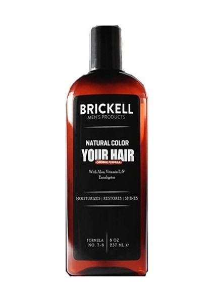 Brickell 237 ml Erkeklere Özel Saç Sakal Beyazlık Giderci Lendirci Şampuan Special Hair Beard Whiteness Remover And Color Color Shampoo For Men