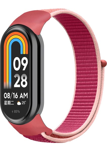 Xiaomi Mi Band 8 / 9 / 10 Uyumlu Hasır Kumaş Tasarım Renkli Spor Kordon / Kayış