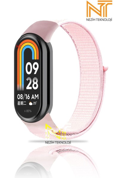 Xiaomi Mi Band 8 / 9 / 10 Uyumlu Hasır Kumaş Tasarım Renkli Spor Kordon / Kayış