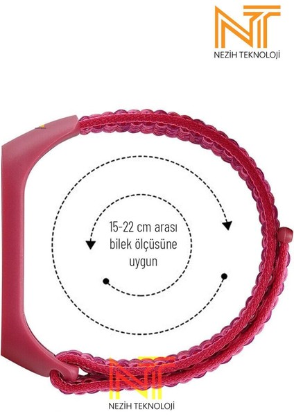 Xiaomi Mi Band 8 / 9 / 10 Uyumlu Hasır Kumaş Tasarım Renkli Spor Kordon / Kayış fiyatları