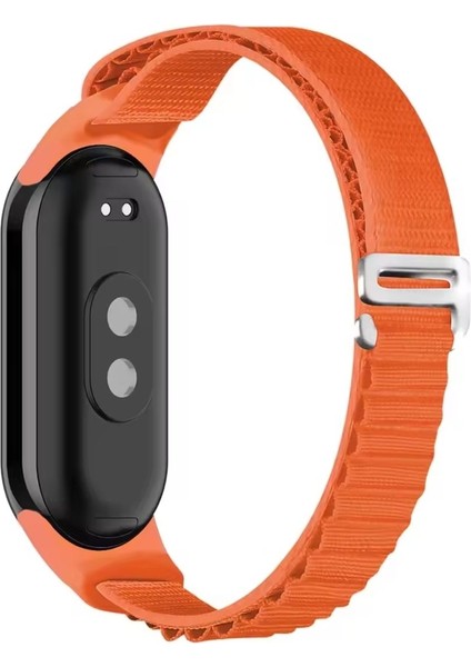 Xiaomi Mi Band 8 / 9 / 10 Uyumlu Alpine Tasarım Ayarlanabilir Metal Toka Kumaş Kordon