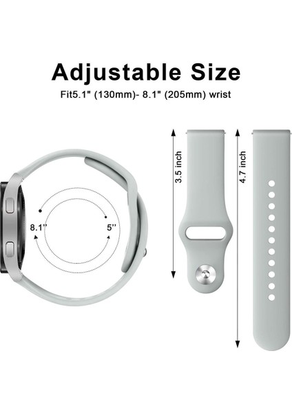 Samsung Galaxy Watch Active / Samsung Galaxy Active 2 40MM 44MM Uyumlu 20MM 3'lü Kordon Seti modelleri