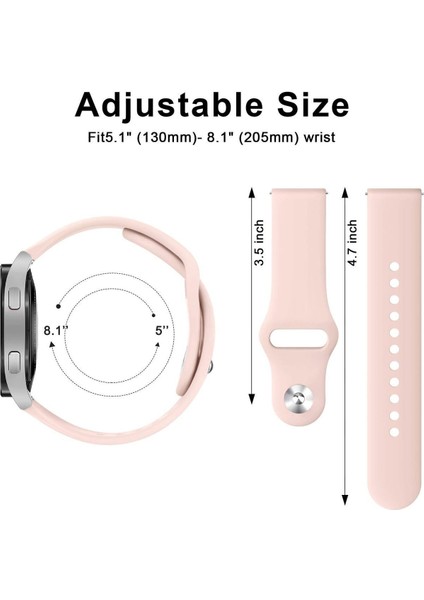Samsung Galaxy Watch Active / Samsung Galaxy Active 2 40MM 44MM Uyumlu 20MM 3'lü Kordon Seti modelleri