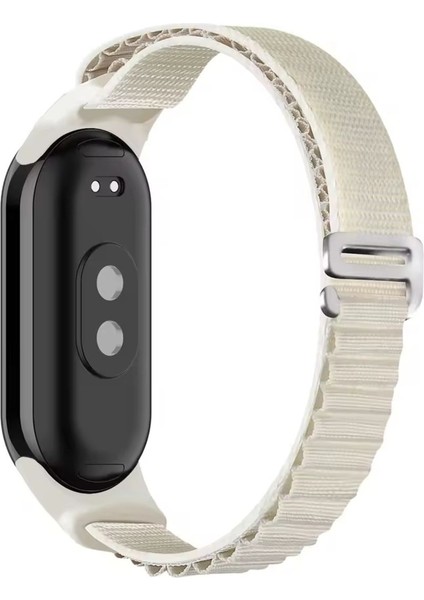Xiaomi Mi Band 8 / 9 / 10 Uyumlu Alpine Tasarım Ayarlanabilir Metal Toka Kumaş Kordon