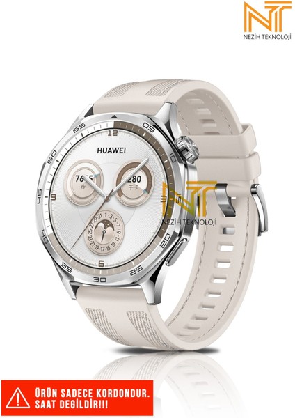 Huawei Watch Gt 5 46MM / Gt 5 Pro 46MM / Gt 4 46MM / Gt 3 Pro / Gt 2 Pro Uyumlu Kompozit Lansman Silikon Kordon