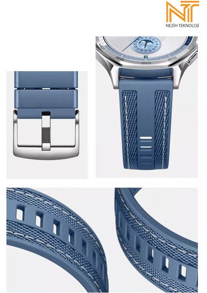 Huawei Watch Gt 5 46MM / Gt 5 Pro 46MM / Gt 4 46MM / Gt 3 Pro / Gt 2 Pro Uyumlu Kompozit Lansman Silikon Kordon