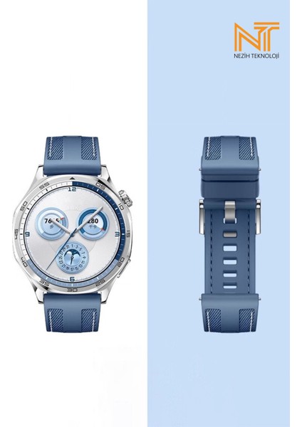 Huawei Watch Gt 5 46MM / Gt 5 Pro 46MM / Gt 4 46MM / Gt 3 Pro / Gt 2 Pro Uyumlu Kompozit Lansman Silikon Kordon