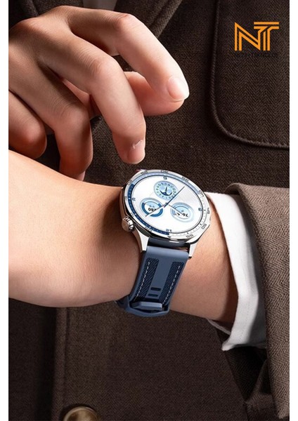 Huawei Watch Gt 5 46MM / Gt 5 Pro 46MM / Gt 4 46MM / Gt 3 Pro / Gt 2 Pro Uyumlu Kompozit Lansman Silikon Kordon