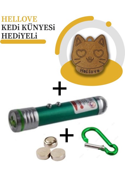 Çok Renkli Lazer Işık Kedi Oyuncağı ve Yedek Pil, Eğlence ve Aktivite Seti