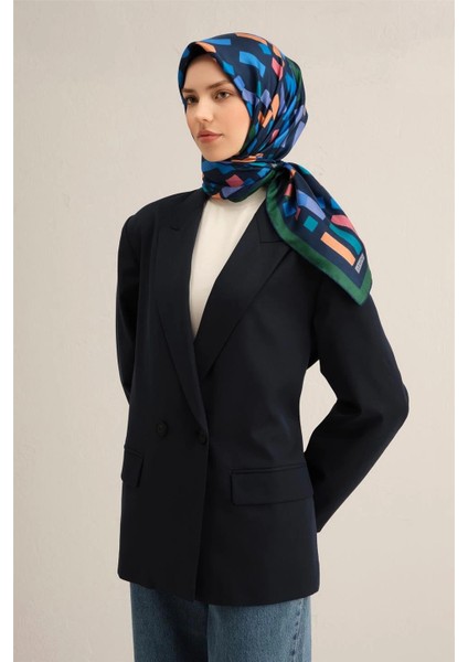 Çiçek Desenli Saf Ipek Sura Eşarp 9341 - 58