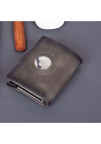 Douglas Airtag Bölmeli Hakiki Deri Cüzdan Unisex Pop-Up Mekanizmalı ve Kişiselleştirilebilir