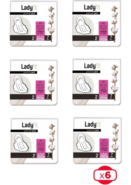 Pamuk Ped Uzun 7’li x 6 Paket 42 Adet