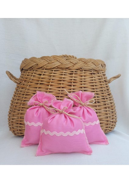 Hobizer 9X14 cm Çok Amaçlı Çerez Kına Lavanta Çerez Kesesi 20 Adet Sevimli Dalgalı Şerit Süsülemeli