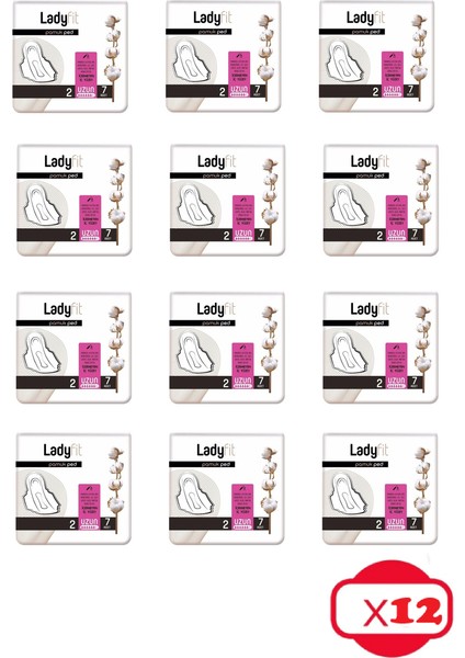 Pamuk Ped Uzun 7’li x 12 Paket 84 Adet