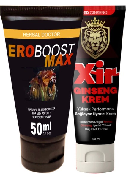 Eroboost Maxtesto 50 ml Krem Yanında Xir Erkeklere Özel 3xeffect 50 ml Krem BKN1EK363