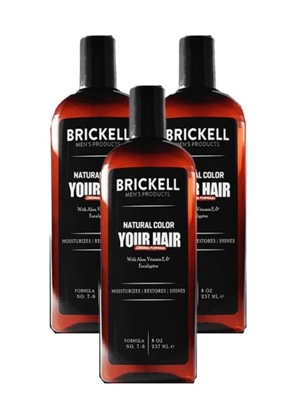 Brickell Erkeklere Özel Anti-White Saç Sakal Bakım Şampuanı 237 ml x 3 Adet