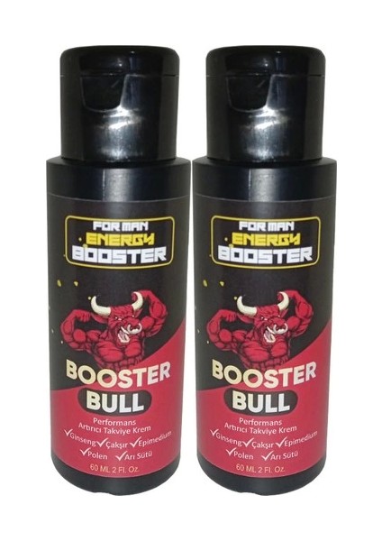 Booster Bull 2 Tane Erkeklere Özel Krem 60 ml - 2 Adet 60 ml
