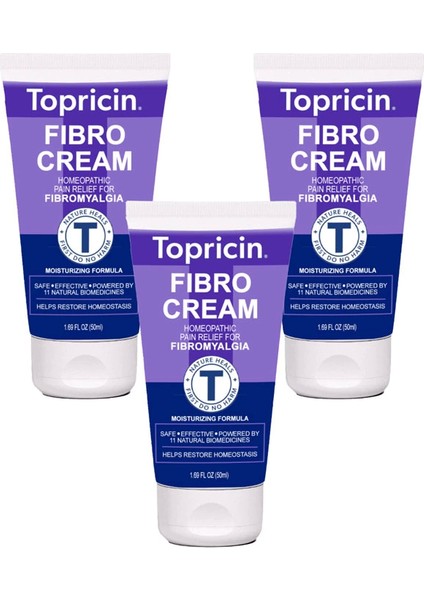 Topricin Fibro Krem 3 Adet Fıtığınıza Sırt Bel Boyun Kas Bacak ve Eklemlerinizin Ağrılarına Teskin Kremi 50 ml