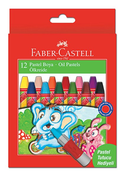 Faber Castell Pastel 12 Renk (Pastel Tutucu Hed)