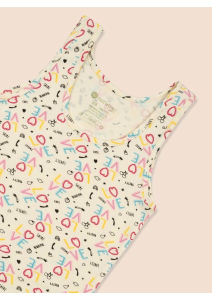 Kız Çocuk Organik Pamuklu Likralı Atlet Empirme Love 6'lı Paket fırsatları