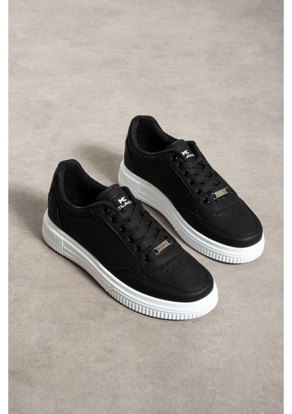Erkek Sneaker Günlük Spor Ayakkabı Yüksek Taban Siyah Beyaz- Rahat Tasarım X3