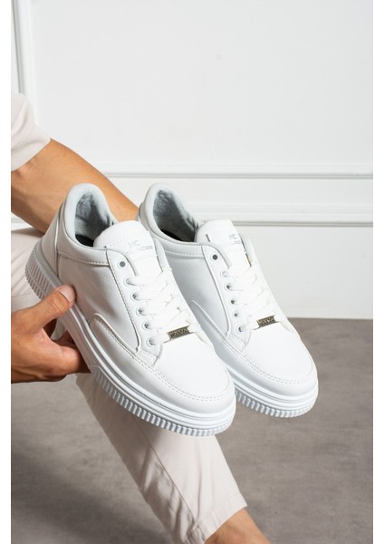 Erkek Sneaker Günlük Spor Ayakkabı Yüksek Taban Beyaz - Rahat Tasarım X5 fırsatları