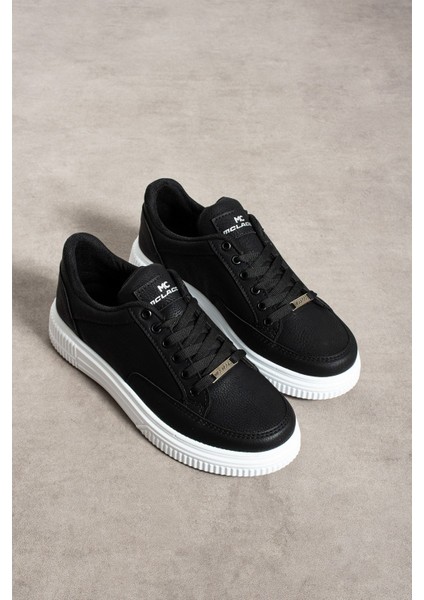 Erkek Sneaker Günlük Spor Ayakkabı Yüksek Taban Siyah Beyaz - Rahat Tasarım X5