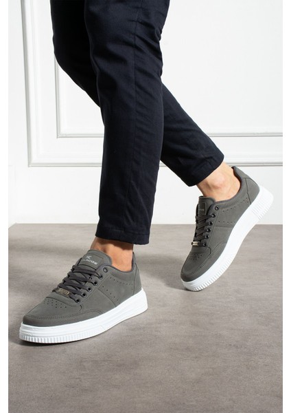Erkek Sneaker Günlük Spor Ayakkabı Yüksek Taban Füme - Rahat Tasarım Q3