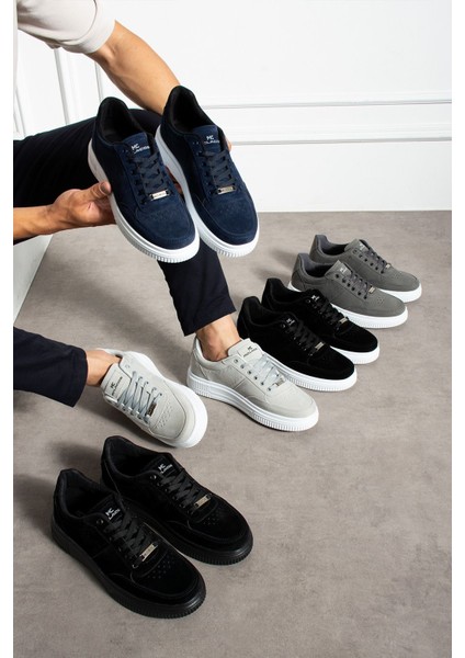 Erkek Sneaker Günlük Spor Ayakkabı Yüksek Taban Füme - Rahat Tasarım Q3