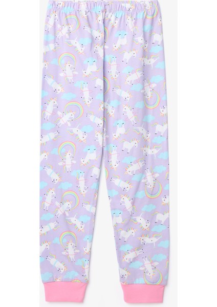 Kız Çocuk Playful Lila Unicorn Pijama Takımı modelleri