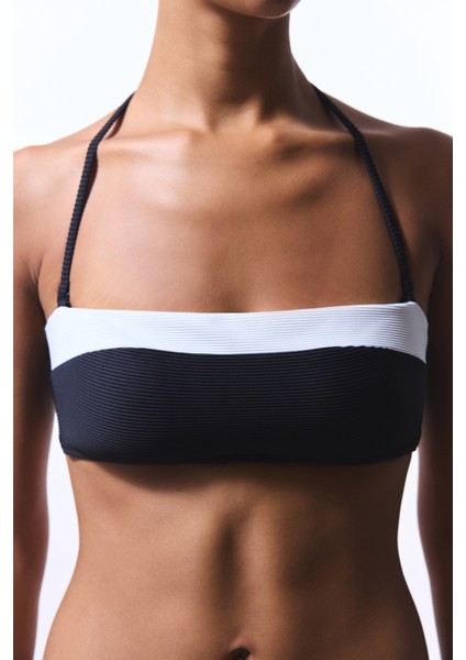 Siyah Nova Straplez Bikini Üstü
