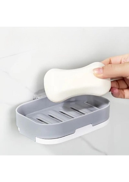 Yapışkanlı Su Giderli Sabunluk Duvara Monte Banyo Mutfak Için Süngerlik Su Tutmaz Sabun Kutusu fiyatları