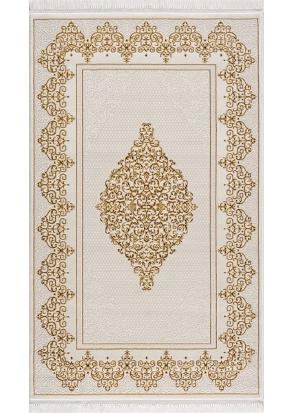 Efsun Modern Salon ve Oturma Odası Halısı - Krem Gold