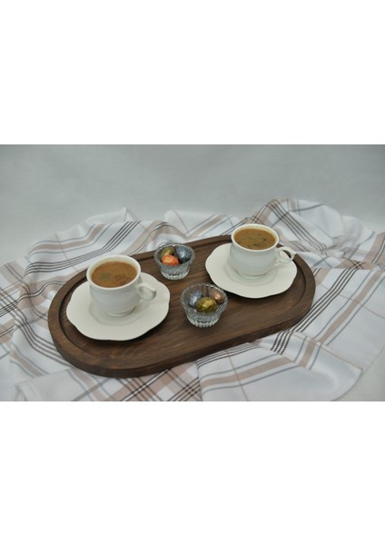 Ahşap Vintage Xl Yağdanlık Altlığı, Kahve Sunumluğu, Dekoratif Tepsi