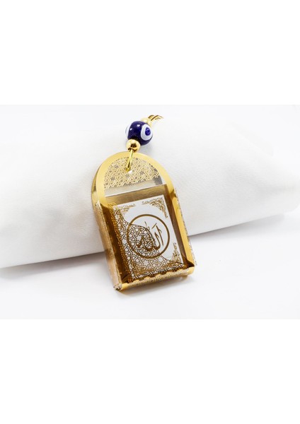 El Yapımı Cam Nazar Boncuklu Korunaklı Kaplı Mini Kur' An-I Kerim Araba Dikiz Ayna Süsü fiyatları