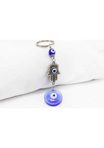 El Yapımı Cam Nazar Boncuklu Hamse Eli Anahtarlık, Hediyelik Nazar Boncuklu Çanta Süsü modelleri