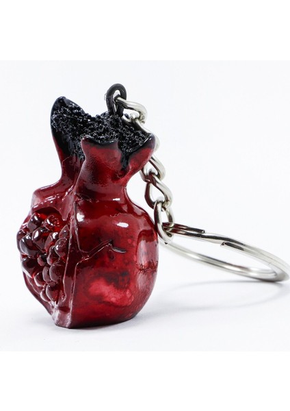 Kırmızı Nar Figürlü Bolluk, Bereket Sembolü Anahtarlık, Hediyelik Çanta Süsü