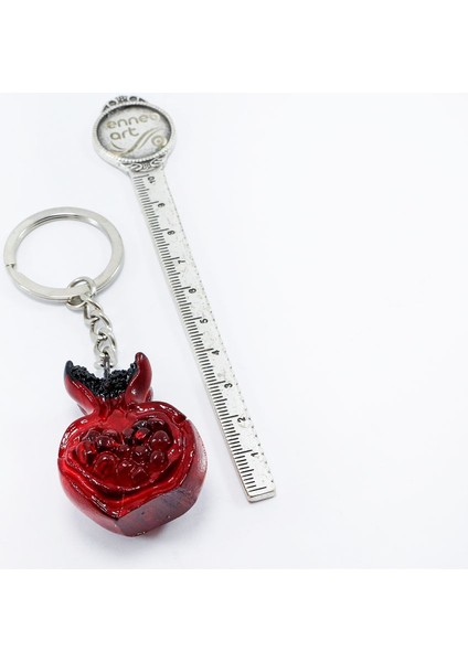 Kırmızı Nar Figürlü Bolluk, Bereket Sembolü Anahtarlık, Hediyelik Çanta Süsü fırsatları