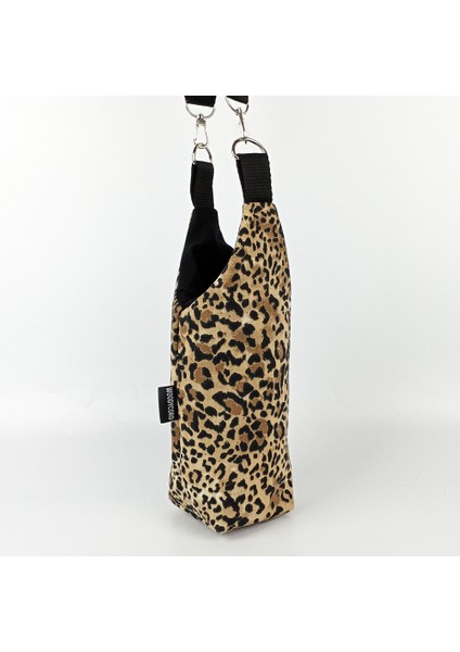 1 Litrelik El Yapımı U Model Leopar Desen Matara Kılıfı