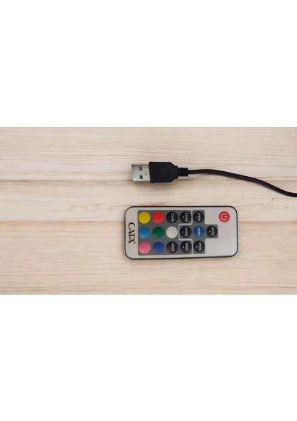 Kız Kulesi Saat'li Metal Duvar TABLO Led'li 1 MT USB Giriş Kablo