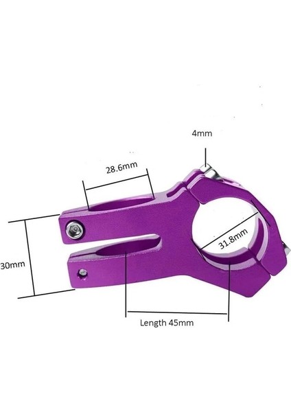 Alüminyum Mor 31.8 780MM Riser Mtb Gidonu + Gidon Boğazı Seti