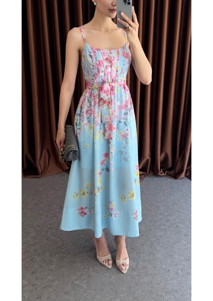 Biyeli Mavi Elbise fırsatları