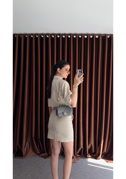 Omuz Vatkalı Çizgili Takım fiyatları