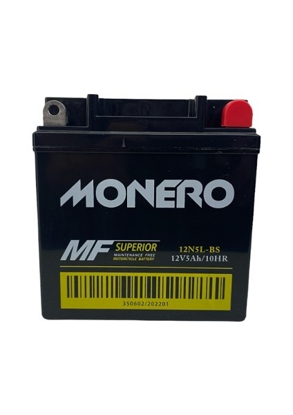 Bs 12V 5AH Yatık Akü – Monero Dıo, Bws Scooter 50, Tıtan Uyumlu / YTX5L-BS
